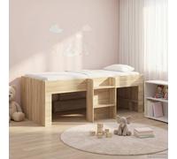 vidaXL Marco de Cama Alta para Niños Roble Sonoma 90 x 200 cm
