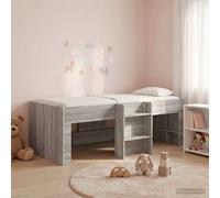 vidaXL Marco de Cama Alta para Niños Sonoma gris 80 x 200 cm