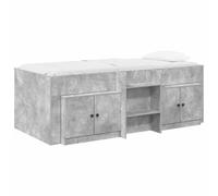 vidaXL Estructura de Cama en Altura con Armario 3 uds. 98.5 x 200 cm Gris Hormigón Multicolor