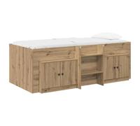 vidaXL Estructura de cama en altura con armario 3 uds. Roble Artisan, diseño moderno para lofts