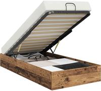 vidaXL Marco de cama otomano, madera reciclada, 75,5 x 190 cm, material de madera