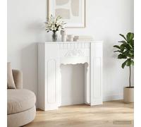 vidaXL Marco de chimenea Blanco Brillante 93 x 20 x 89 cm