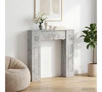 vidaXL Marco de chimenea Gris Hormigón 102 x 20 x 102 cm