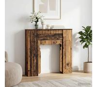 vidaXL Marco de chimenea Madera envejecida 93 x 20 x 89 cm