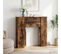 vidaXL Marco de chimenea Roble Ahumado 93 x 20 x 89 cm