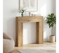 vidaXL Marco de chimenea Roble artisan 102 x 18 x 100,5 cm