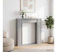 vidaXL Marco de chimenea Sonoma gris 100 x 20 x 100 cm