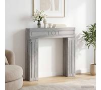 vidaXL Marco de chimenea Sonoma gris 102 x 18 x 100,5 cm