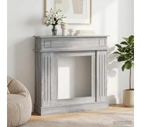 vidaXL Marco de chimenea Sonoma gris 102 x 26 x 100 cm
