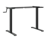 vidaXL Marco de escritorio de pie – Patas ajustables, acero negro
