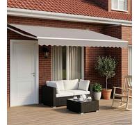 vidaXL Marco eléctrico para toldo, blanco, 4 x 2 metros, aluminio