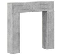 vidaXL Marco para chimenea, color gris hormigón, 102 x 18 x 100,5 cm, material de madera