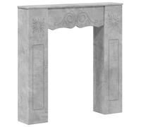 vidaXL Marco para chimenea, color gris hormigón, 102 x 20 x 102 cm, material de madera