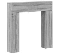 vidaXL Marco para chimenea, color Sonoma gris, 102 x 18 x 100,5 cm, material de madera