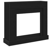 vidaXL Marco para chimenea – madera de ingeniería Roble Negro – 100x30x87,5 cm