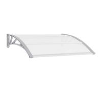 vidaXL Marquesina de puerta PC 120x100 cm Gris Y Transparente