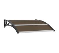 vidaXL Marquesina de puerta PC 120x100 cm Marrón Y Negro