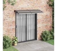 vidaXL Marquesina de puerta PC negro 200x75 cm