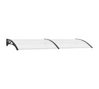 vidaxl marquesina de puerta policarbonato 300x75 cm Negro Y Transparente