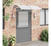 vidaXL Marquesina de puerta policarbonato gris 150x100 cm