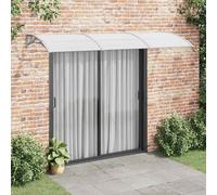 vidaXL Marquesina de puerta policarbonato gris 300x100 cm