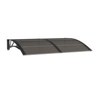 vidaXL Marquesina de Puerta policarbonato Negro 150x100 cm