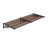 vidaXL Marquesina de Puerta policarbonato Negro 239x90 cm, marquesina de Puerta, pérgola de Puerta de Entrada, toldo de Puerta, marquesinas de Puerta