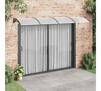 vidaXL Marquesina de puerta policarbonato negro 350x100 cm