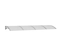 vidaXL Marquesina para puerta gris 350x100 cm policarbonato