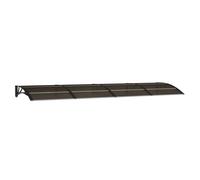 vidaXL Marquesina para puerta de policarbonato 350 x 100 cm Negro Y Marrón