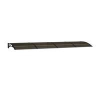 vidaXL Marquesina para puerta de policarbonato 400 x 100 cm Negro Y Marrón
