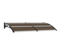 vidaXL Marquesina para puerta PC 200x100 cm Marrón Y Negro