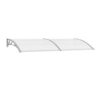 vidaXL Marquesina para puerta PC 240x100 cm Gris Y Transparente