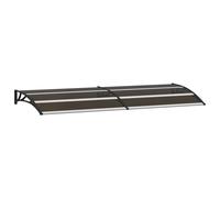 vidaxl marquesina para puerta pc 240x75 cm Negro