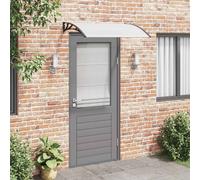vidaXL Marquesina para puerta PC negro y transparente 120x75 cm