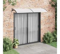 vidaXL Marquesina para puerta PC negro y transparente 240x75 cm