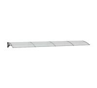 vidaXL Marquesina Puerta policarbonato Gris y Transparente 400x80 cm, marquesina de Puerta, pérgola de Puerta de Entrada, toldo de Puerta