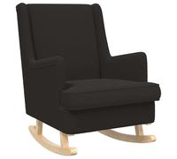 vidaXL Mecedora 62 x 80 x 85 cm Tela de Oveja Negro