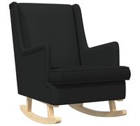 vidaXL Mecedora 62 x 80 x 85 cm tela Negro