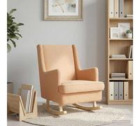 vidaXL Mecedora 62 x 80 x 85 cm Tela de Oveja Beige