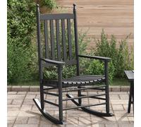 vidaXL Mecedora con asiento curvo madera maciza de álamo negro