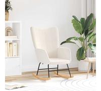 vidaXL Mecedora Crema Tela Sherpa