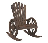 vidaXL Mecedora de jardín Adirondack – madera maciza de abeto