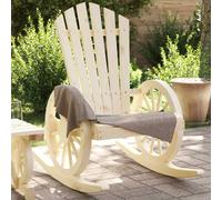 vidaXL Mecedora de Jardín Adirondack – Silla con Respaldo y Reposabrazos, Madera Maciza de Abeto