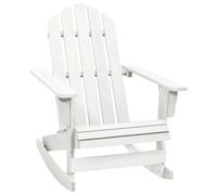 vidaXL Mecedora de jardín de madera blanca