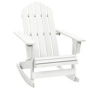 vidaXL Mecedora de Jardín de Madera Blanca Silla Asiento Hamaca Patio Exterior