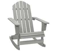 vidaXL Mecedora de jardín de madera gris