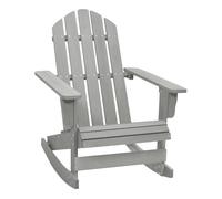 Vidaxl mecedora de jardín de madera gris