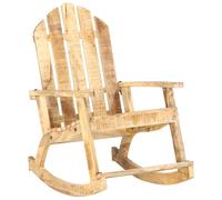 vidaXL Mecedora de jardín de madera maciza de mango