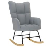 vidaXL Mecedora de tela Multicolor Gris Claro